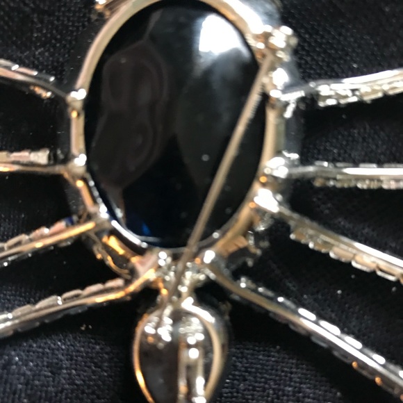 Ivana Deep Blue Spider Brooch w/ Box Vintage - Picture 3 of 8